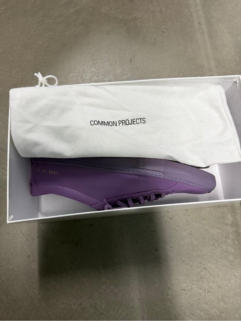 Common Projects Women's Purple Low-Top Sneaker with Gold Serial